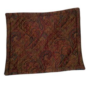 American Living Lichfield Paisely Pillow Sham Pair 2 Standard Size Maroon Gold
